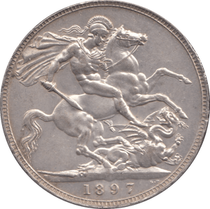 1897 CROWN ( EF ) - CROWN - Cambridgeshire Coins