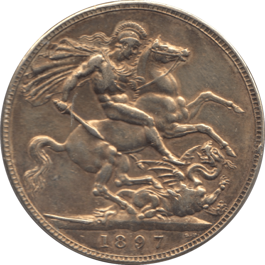 1897 CROWN ( EF ) GOLD GILT - CROWN - Cambridgeshire Coins