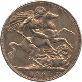 1897 CROWN ( EF ) GOLD GILT - CROWN - Cambridgeshire Coins