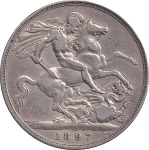 1897 CROWN ( F ) - CROWN - Cambridgeshire Coins