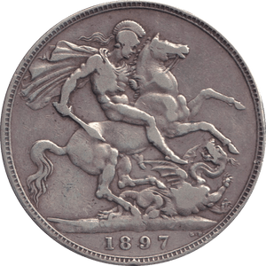 1897 CROWN ( FINE ) - CROWN - Cambridgeshire Coins