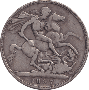 1897 CROWN ( FINE ) - CROWN - Cambridgeshire Coins