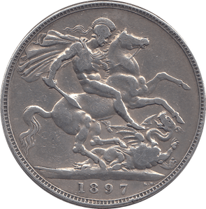 1897 CROWN ( FINE ) - CROWN - Cambridgeshire Coins