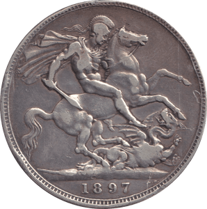 1897 CROWN ( FINE ) - CROWN - Cambridgeshire Coins