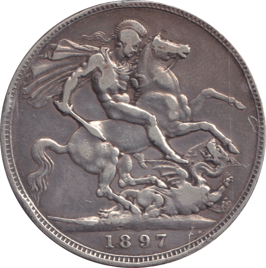 1897 CROWN ( FINE ) - CROWN - Cambridgeshire Coins
