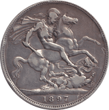 1897 CROWN ( FINE ) - CROWN - Cambridgeshire Coins