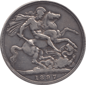 1897 CROWN ( FINE ) - CROWN - Cambridgeshire Coins