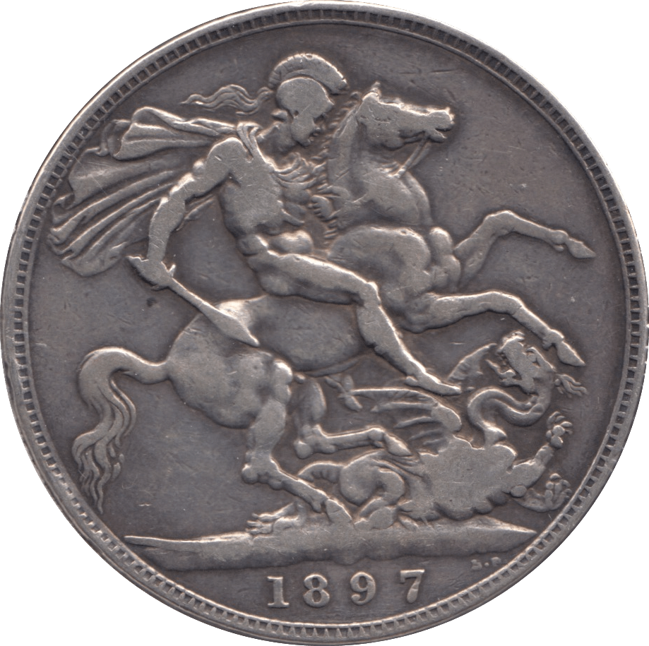 1897 CROWN ( FINE ) - CROWN - Cambridgeshire Coins