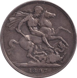 1897 CROWN ( FINE ) - CROWN - Cambridgeshire Coins