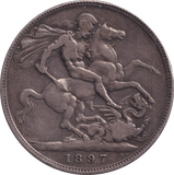 1897 CROWN ( FINE ) - CROWN - Cambridgeshire Coins