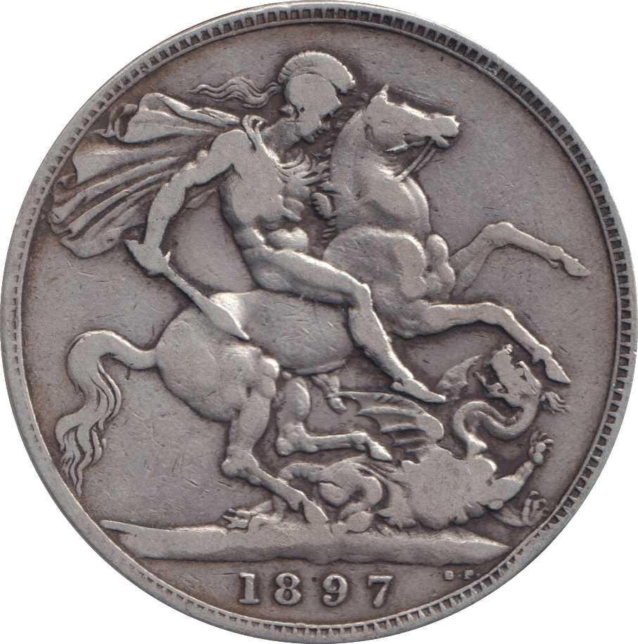 1897 CROWN ( FINE ) - FLORIN - Cambridgeshire Coins