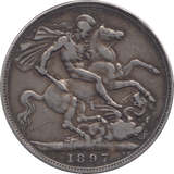 1897 CROWN ( FINE ) LX - CROWN - Cambridgeshire Coins