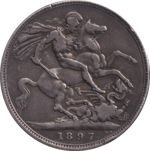 1897 CROWN ( GF ) - CROWN - Cambridgeshire Coins