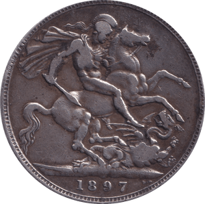 1897 CROWN ( GF ) - Crown - Cambridgeshire Coins