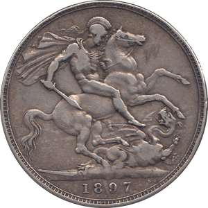 1897 CROWN ( GF ) LX - CROWN - Cambridgeshire Coins
