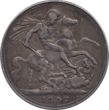 1897 CROWN ( GF ) LXI - CROWN - Cambridgeshire Coins