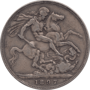 1897 CROWN ( GF ) LXI - CROWN - Cambridgeshire Coins