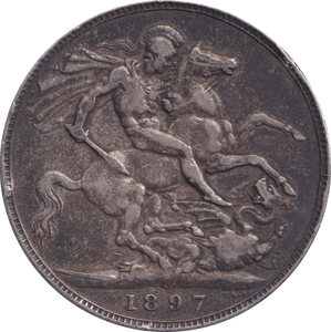 1897 CROWN ( GVF ) - CROWN - Cambridgeshire Coins