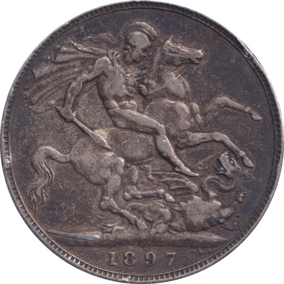 1897 CROWN ( GVF ) - CROWN - Cambridgeshire Coins