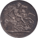1897 CROWN ( GVF ) - CROWN - Cambridgeshire Coins