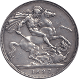 1897 CROWN ( GVF ) - CROWN - Cambridgeshire Coins