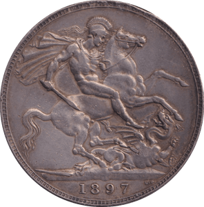 1897 CROWN ( GVF ) - Crown - Cambridgeshire Coins