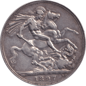 1897 CROWN ( GVF ) - CROWN - Cambridgeshire Coins