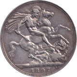1897 CROWN ( GVF ) - CROWN - Cambridgeshire Coins