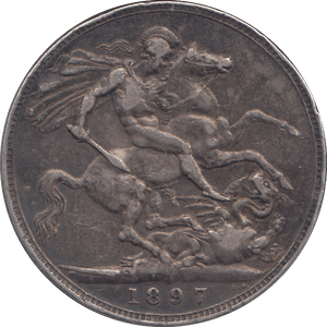 1897 CROWN ( VF ) - CROWN - Cambridgeshire Coins