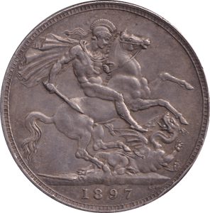 1897 CROWN ( VF ) - CROWN - Cambridgeshire Coins