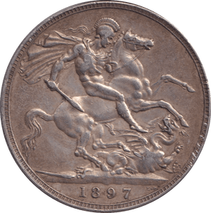 1897 CROWN ( VF ) - CROWN - Cambridgeshire Coins