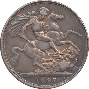 1897 CROWN ( VF ) LXI - CROWN - Cambridgeshire Coins