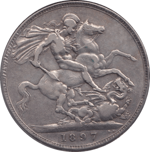 1897 CROWN ( VF ) LXI - CROWN - Cambridgeshire Coins