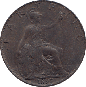 1897 FARTHING ( AUNC ) - FARTHING - Cambridgeshire Coins