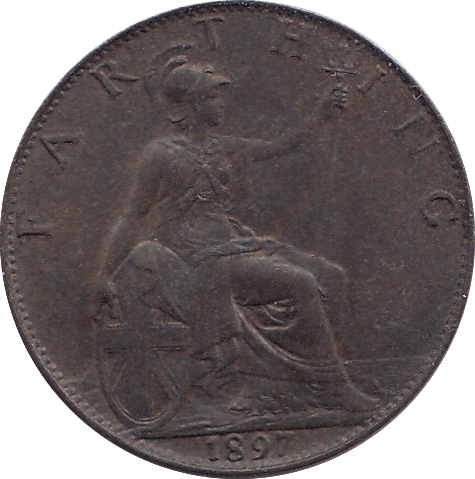 1897 FARTHING ( AUNC ) - FARTHING - Cambridgeshire Coins