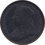 1897 FARTHING ( GVF ) - Farthing - Cambridgeshire Coins