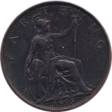 1897 FARTHING ( GVF ) - Farthing - Cambridgeshire Coins