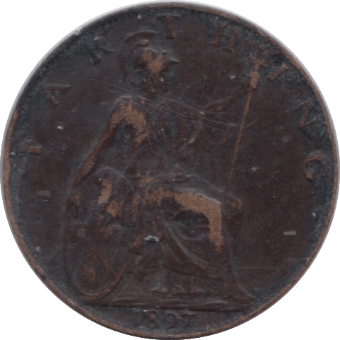 1897 FARTHING ( VF ) - Farthing - Cambridgeshire Coins