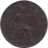 1897 FARTHING ( VF ) - Farthing - Cambridgeshire Coins