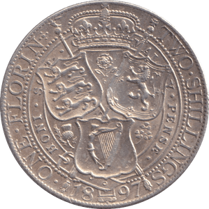 1897 FLORIN ( AUNC ) - FLORIN - Cambridgeshire Coins