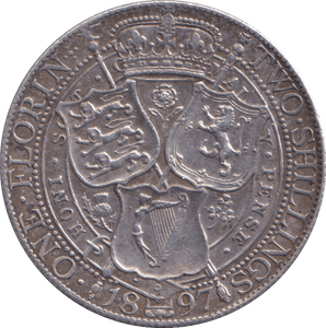 1897 FLORIN ( AUNC ) - FLORIN - Cambridgeshire Coins