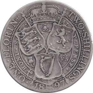 1897 FLORIN ( FINE ) - FLORIN - Cambridgeshire Coins