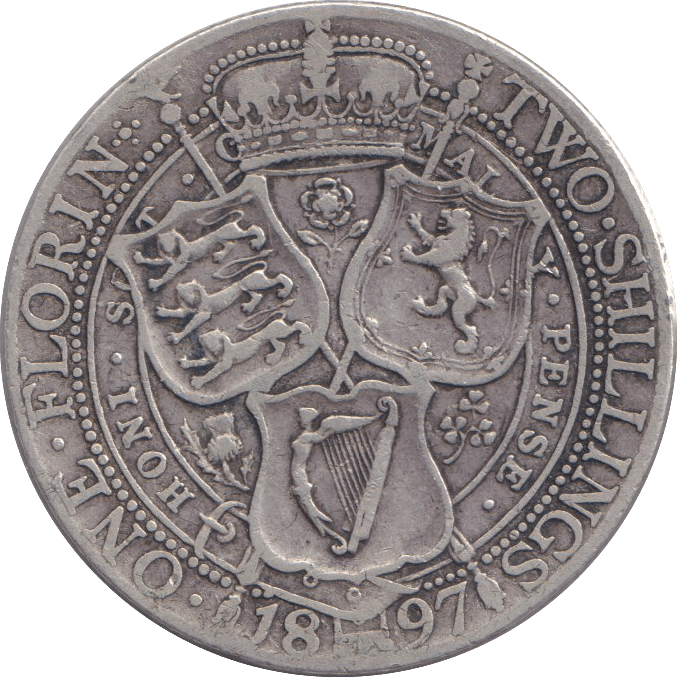 1897 FLORIN ( FINE ) - FLORIN - Cambridgeshire Coins