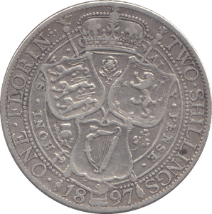 1897 FLORIN ( FINE ) - FLORIN - Cambridgeshire Coins