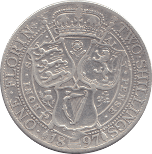 1897 FLORIN ( FINE ) - FLORIN - Cambridgeshire Coins