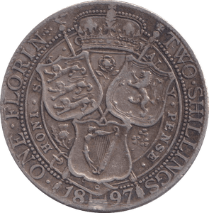 1897 FLORIN ( FINE ) - FLORIN - Cambridgeshire Coins