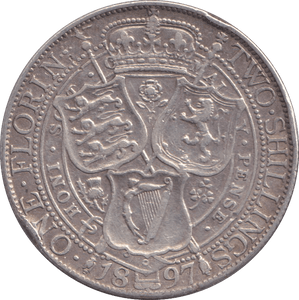 1897 FLORIN ( GVF ) - FLORIN - Cambridgeshire Coins