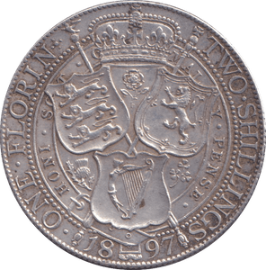 1897 FLORIN ( GVF ) - FLORIN - Cambridgeshire Coins