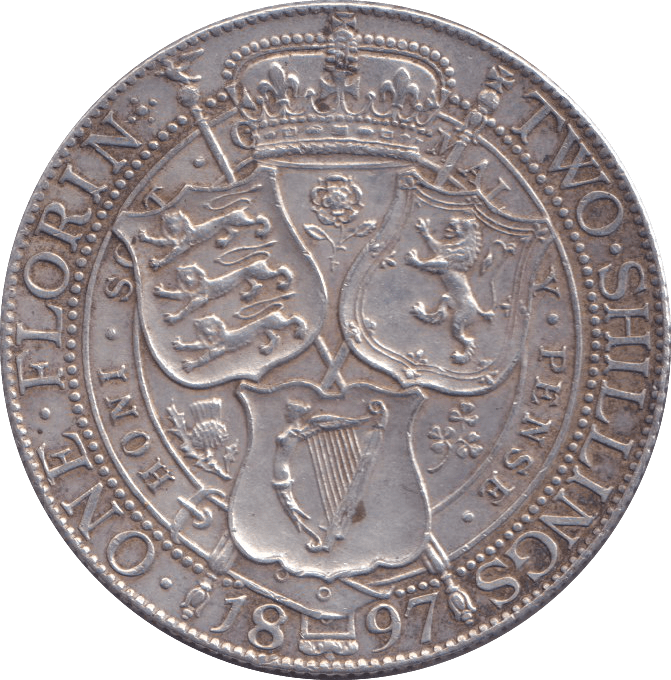 1897 FLORIN ( GVF ) - FLORIN - Cambridgeshire Coins