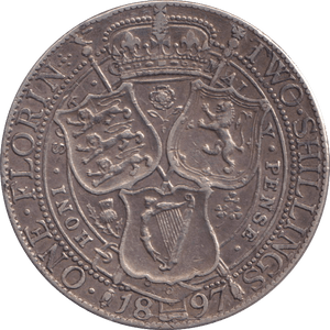 1897 FLORIN ( GVF ) - FLORIN - Cambridgeshire Coins